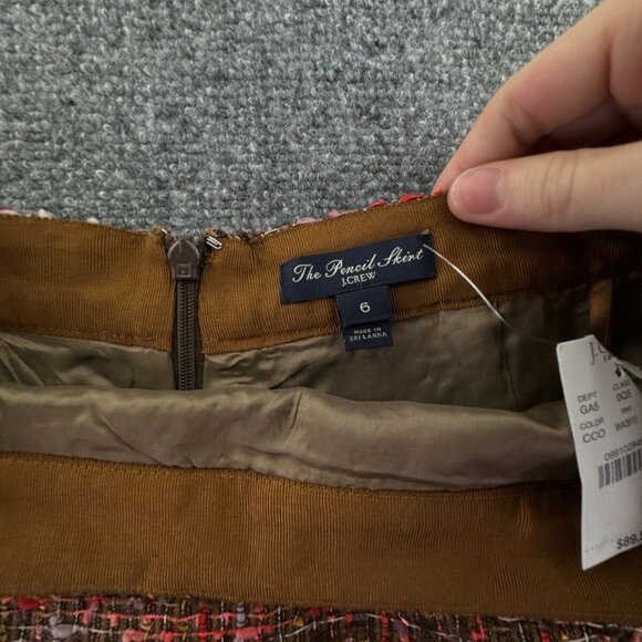 NWT J. Crew Women Pencil Skirt Size 6 Colorful $90 Zip Adult 3D Textured - Picture 4 of 14